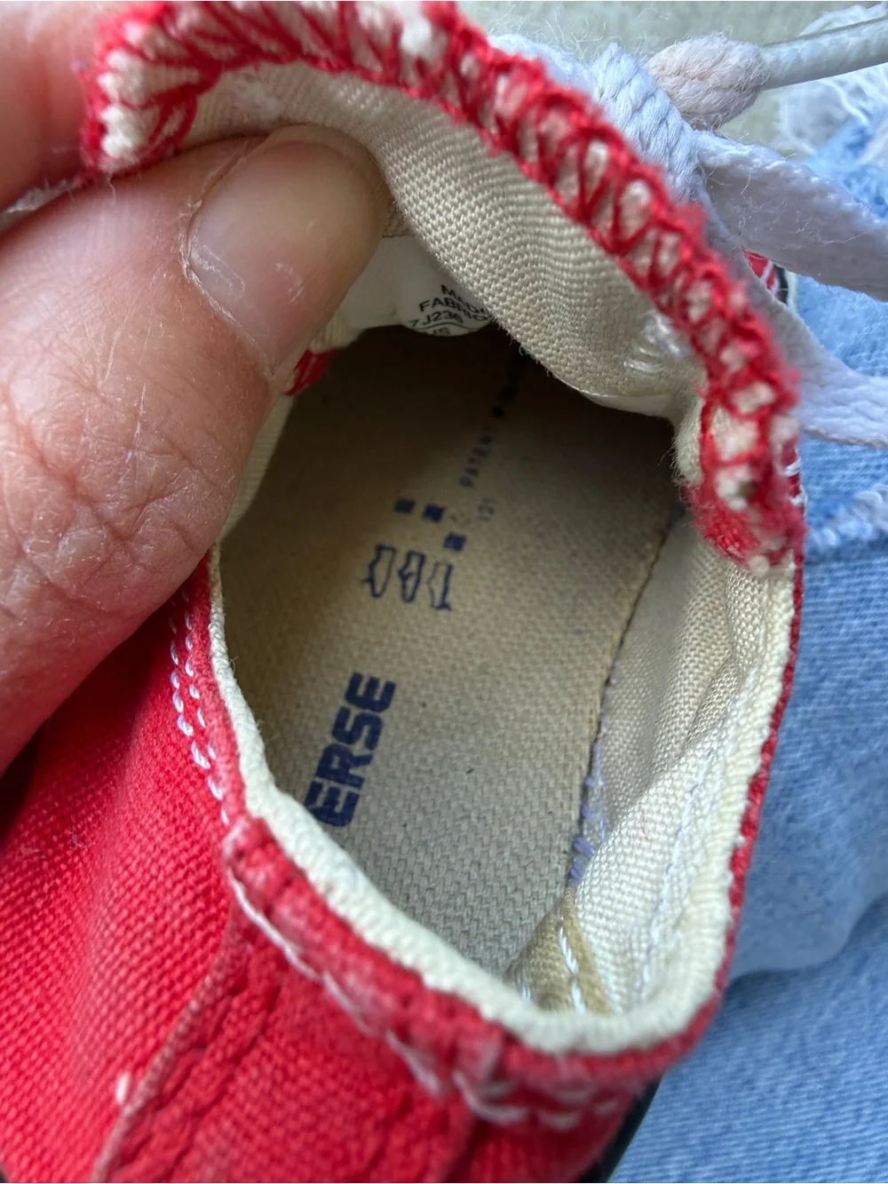 Converse Kids Red Low-Top Canvas Sneakers with White Laces